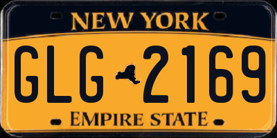 NY license plate GLG2169
