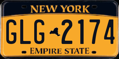 NY license plate GLG2174