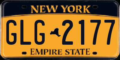 NY license plate GLG2177
