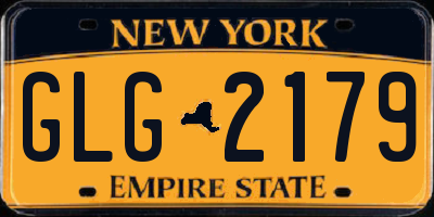 NY license plate GLG2179