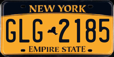 NY license plate GLG2185
