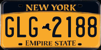 NY license plate GLG2188