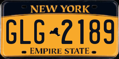 NY license plate GLG2189