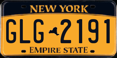 NY license plate GLG2191