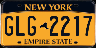 NY license plate GLG2217