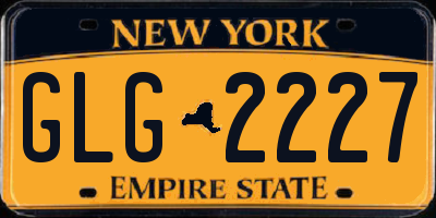 NY license plate GLG2227