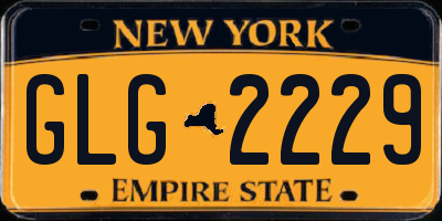 NY license plate GLG2229