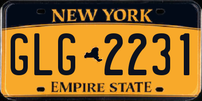 NY license plate GLG2231
