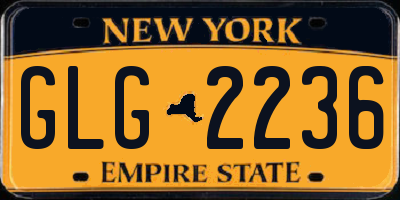 NY license plate GLG2236