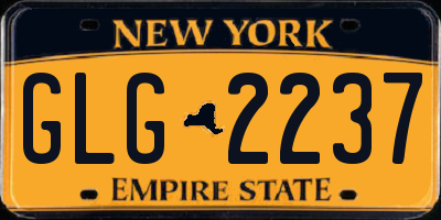 NY license plate GLG2237