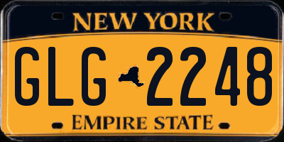 NY license plate GLG2248
