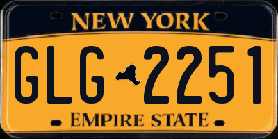 NY license plate GLG2251