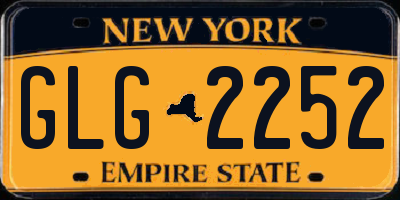 NY license plate GLG2252