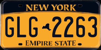 NY license plate GLG2263
