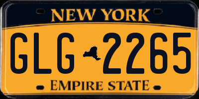 NY license plate GLG2265