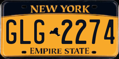 NY license plate GLG2274