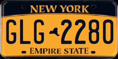 NY license plate GLG2280