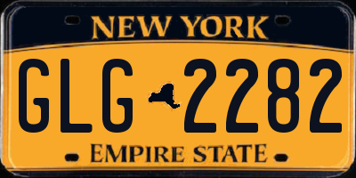NY license plate GLG2282