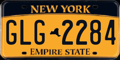 NY license plate GLG2284