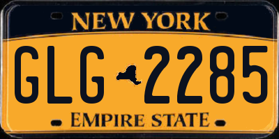 NY license plate GLG2285