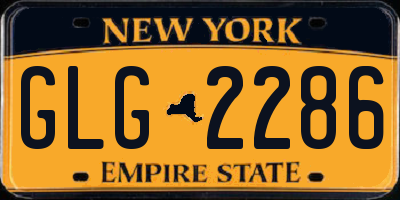 NY license plate GLG2286