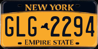 NY license plate GLG2294