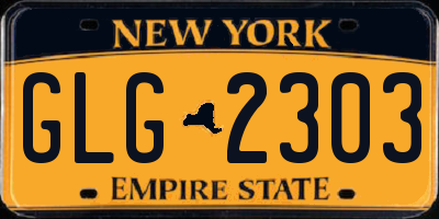 NY license plate GLG2303