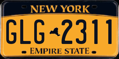 NY license plate GLG2311