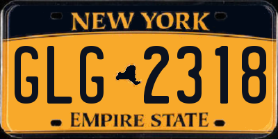 NY license plate GLG2318