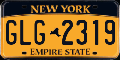 NY license plate GLG2319