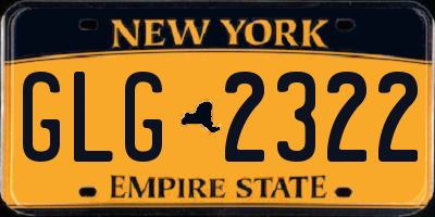 NY license plate GLG2322