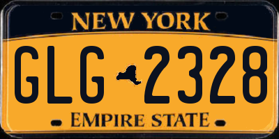 NY license plate GLG2328