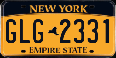 NY license plate GLG2331