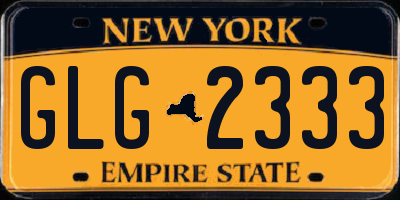 NY license plate GLG2333