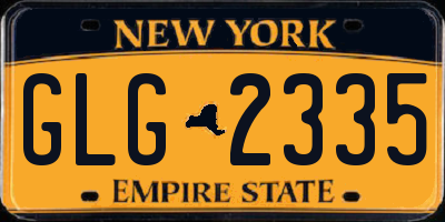 NY license plate GLG2335
