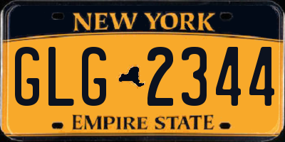 NY license plate GLG2344