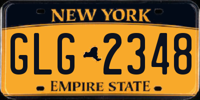NY license plate GLG2348