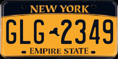 NY license plate GLG2349