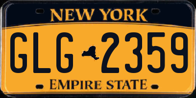NY license plate GLG2359