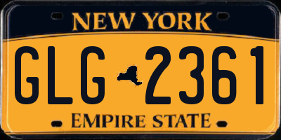 NY license plate GLG2361