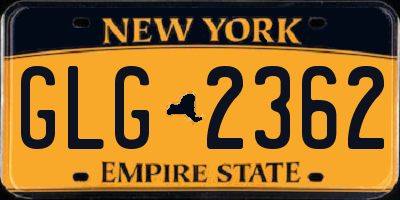 NY license plate GLG2362