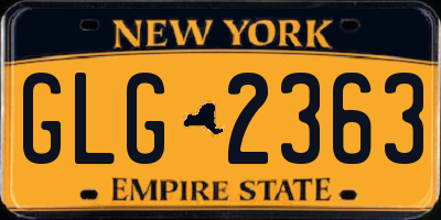 NY license plate GLG2363