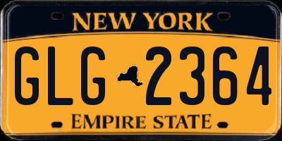 NY license plate GLG2364