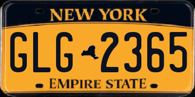 NY license plate GLG2365