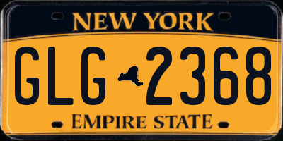 NY license plate GLG2368