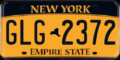 NY license plate GLG2372