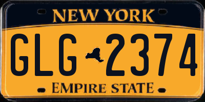 NY license plate GLG2374