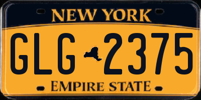 NY license plate GLG2375
