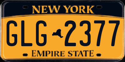 NY license plate GLG2377