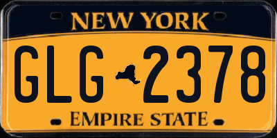 NY license plate GLG2378